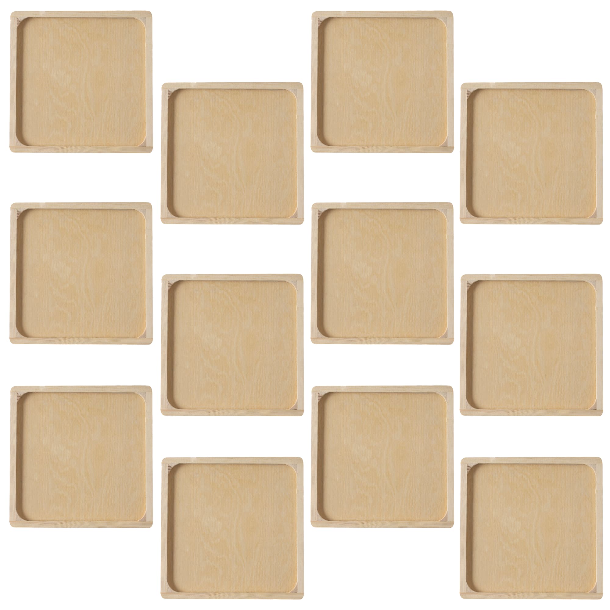 12 Pack: 8.75" Square Mosaic Wood Plaque by Make Market®